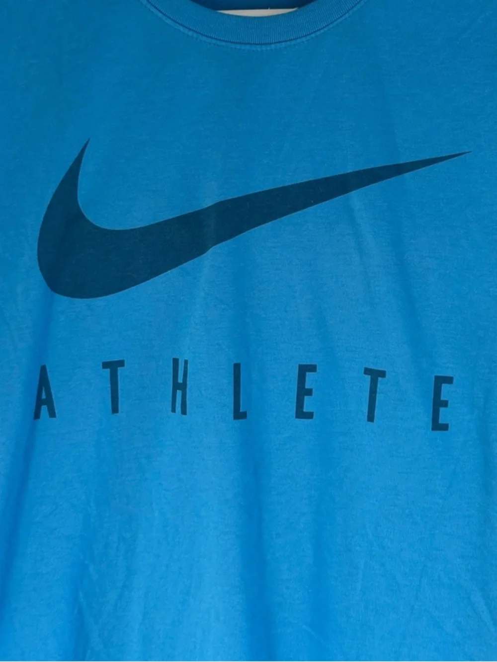 Nike Blue Athlete The Nike Tee Shirt Mens Size Large Athletic